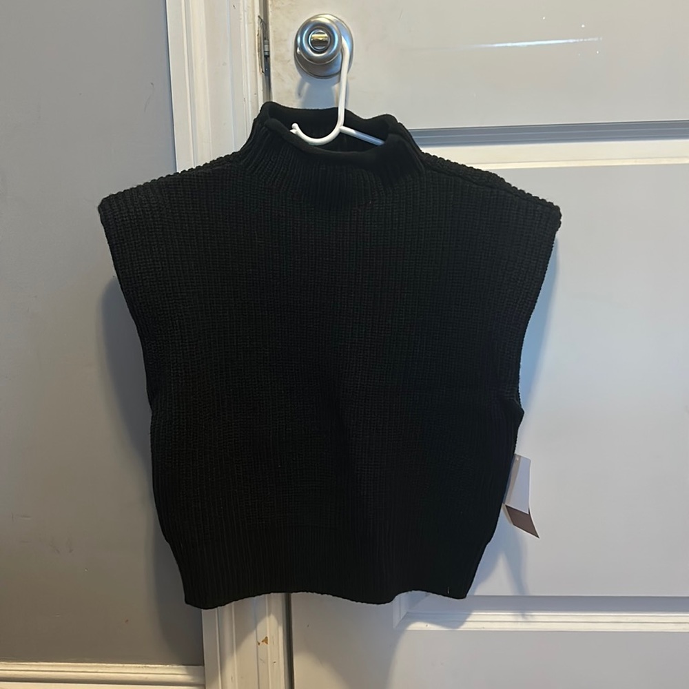 JustFab turtleneck sweat vest.